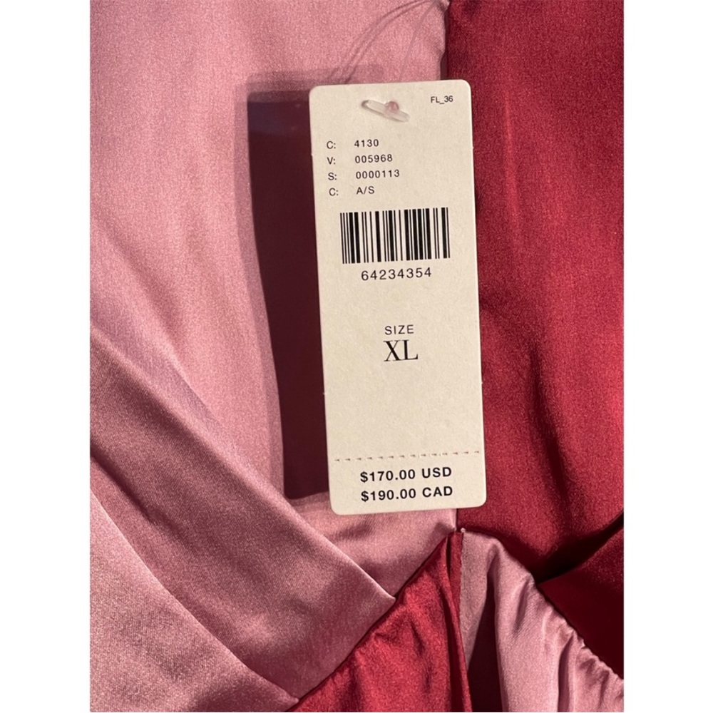 Anthropologie Two-Tone Satin Maxi Dress in Rose and Blush - Picture 8 of 12